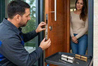 Chaveiro realizando a troca de uma fechadura em Itapetininga.